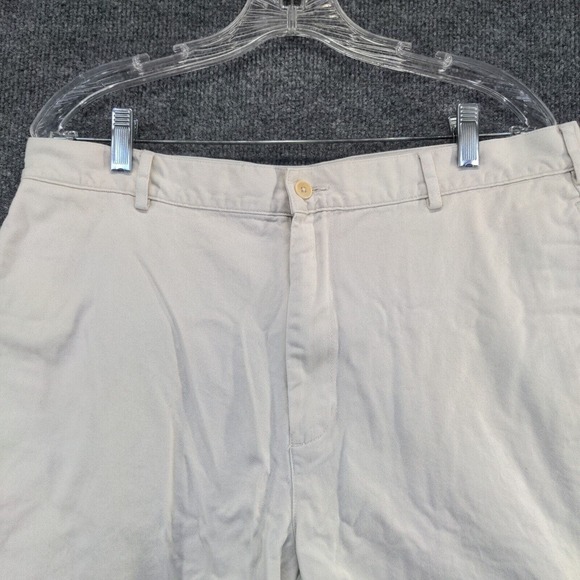 Lands' End Direct Merchants Men's Chino Shorts Beige Size 36 Cotton Slash Pocket - Picture 7 of 12